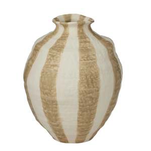 Home Decor: Rayas Ceramic Vase 26x30cm Taupe