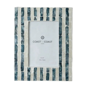 Home Decor: Nya Inlay 4x6" Frame Navy/Ivory