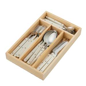 Remy 24pc Stainless Steel Cutlery 20x31x4.5cm Ivory