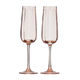 Studio Glass Flute 7x24cm Peach - Set of 2