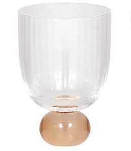 Giselle Ribbed Goblet 8x12cm Peach