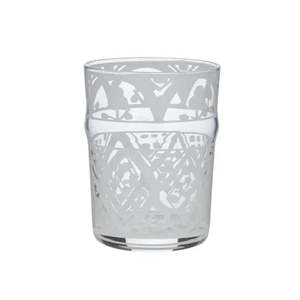 Aleah Glass Tumbler 7.5x10.5cm Clear/White