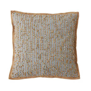 Evan Boucle Cushion 50x50cm Steel/Tan