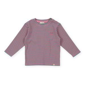 Kids: ESSENTIAL STRIPE RIB TOP PINK