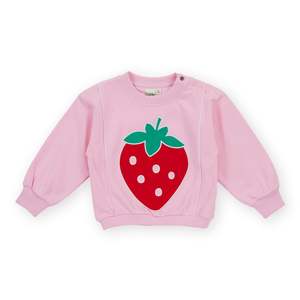 JUMBO STRAWBERRY PIPED SWEATER