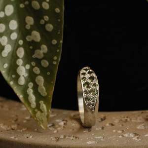 Silver Rings: Begonia leaf ring
