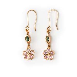 Enamel Earrings: Blossom drops