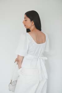 Summer 23: Delphi Poplin Tie-Back Top