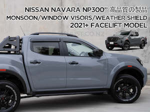 Door Visor/ Weather shield smoke type suitable for Nissan Navara NP300 2021+