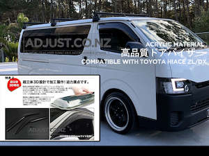 Door Visor/ Weather shield smoke type suitable for Toyota Hiace 2005+