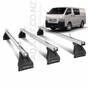Compatible with Toyota Hiace 3 x Roof Rack 150mm 'Silver'