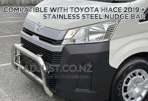 Nudge Bars: Silver Nudge Bar Suitable For Toyota 300 Series Hiace 2019-2024
