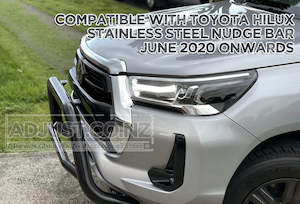 Black Nudge Bar Suitable For Toyota Hilux facelift June 2020+