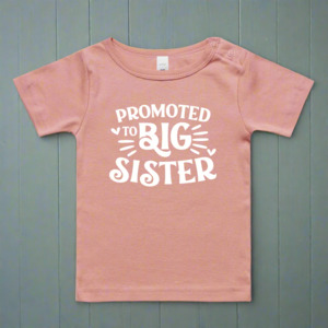 Promoted to Big Sister Pink Tee - Pregnancy Announcement Shirt