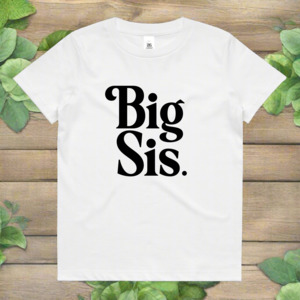 Big Sis Tee - Pink or Black - Sibling Matching Shirt