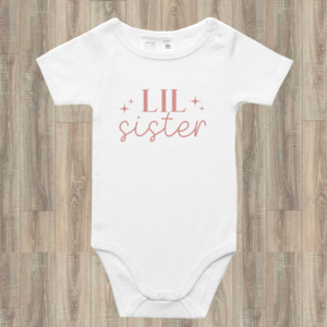Lil Sister Onesie or Tee - Rose Gold