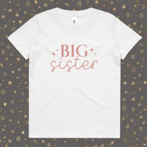 Brother Sister Tees: Big Sister Tee - Rose Gold
