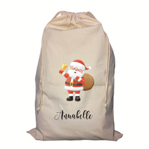 Christmas Collection: Personalised Father Xmas Santa Sack - Custom Christmas Gift Bag NZ