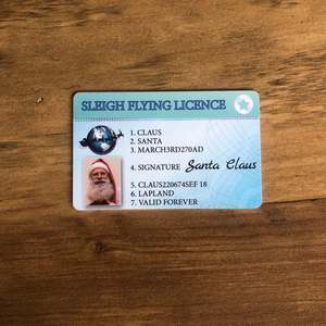 Christmas Collection: Santa’s Driver's Licence