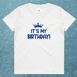 It’s My Birthday T-Shirt Blue Glitter