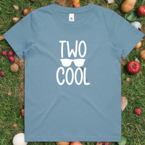 ‘Two Cool’ T-Shirt White or Blue