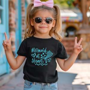 Themed Tees: Mermaid at Heart Tee Shirt - Girls Ocean Theme T-Shirt NZ