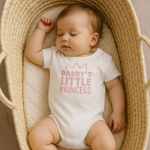 Daddy's Little Princess Onesie or T-Shirt - Pink Crown Design NZ