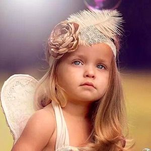 Dresses Tutus Accessories: Vintage Feather and Pearl Headband