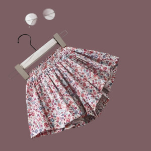 Dresses Tutus Accessories: Girls Garden Floral Print Skort - Vintage Style Shorts Skirt NZ