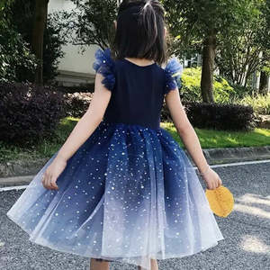 Dresses Tutus Accessories: Sparkly Navy Dress - Girls Sequin Party Dress NZ