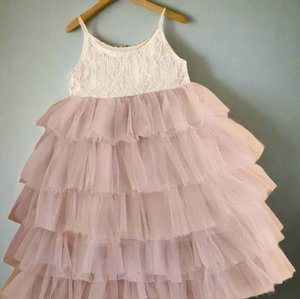 Dresses Tutus Accessories: Girls Lace Flower Girl Tulle Dress