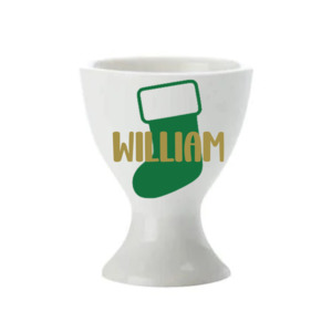 All Holidays: Personalised Egg Cup - Stocking