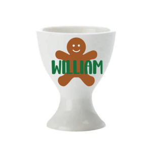 All Holidays: Personalised Egg Cup - Gingerbread Man