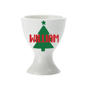 Personalised Egg Cup - Christmas Tree