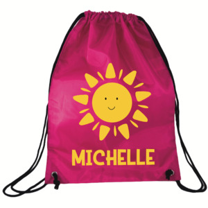 Pink Waterproof Swim Bag - Personalised Kids Swimming Bag NZ