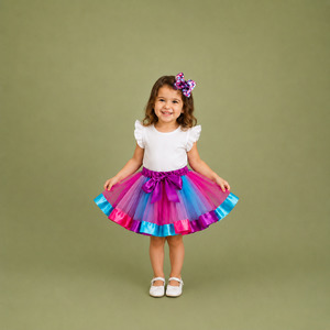 Candy Tutu & Matching Hair Clip Set