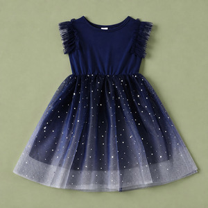 Navy Sleeveless Tulle Dress