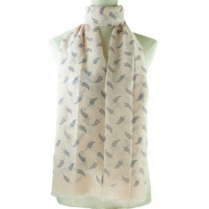 Products: Pink Scarf With Fern Design