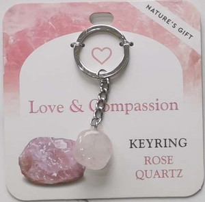 Products: Keyring Rose Quartz- Love And Compassion