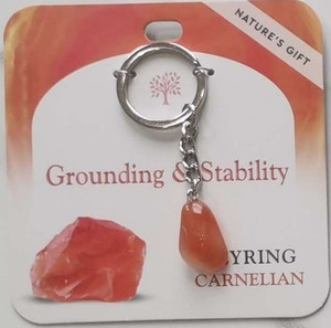 Products: Keyring Carnelian- Grounding And Stability