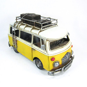 Yellow Combi Van with Luggage