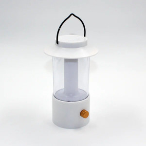 Products: White lantern with LED bulb and dimmer switch (19cm tall)