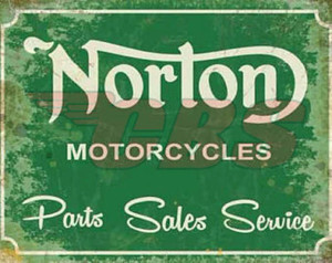 Retro Norton Motorcycle tin sign