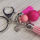 Tassel Keyring - Pink Warrior