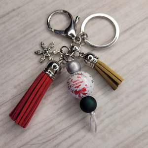 Keyring - Other: Tassel Keyring - Merry Christmas