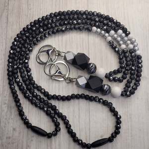 Lanyard / Bagclip: Lanyard - Constellations - (fully beaded)