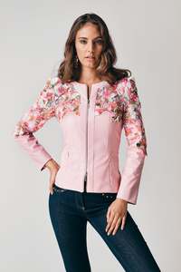 Summer 20 21: Mary Jacket - Baby Pink Leather
