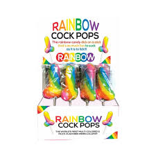 Novelties: Rainbow cock pops