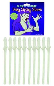 Glow In The Dark Dicky Straws