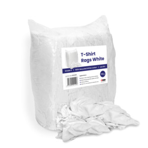 Products: Hygiea Clean White T-shirt Rags 10kg